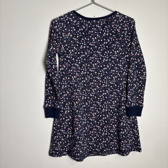 Polo Ralph Lauren Dress Girls Size M 8-10 Blue Cottage Floral Long Sleeve Cotton - Picture 2 of 8